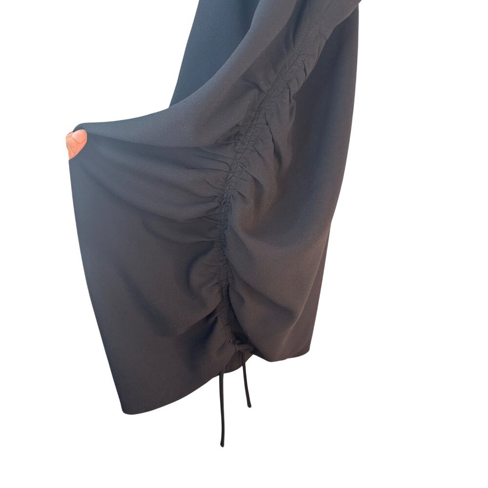 2/$30 ZARA Black Small Sleeveless Ruched Mini Dress NWT - Picture 11 of 16